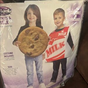 Fun World Kids set of 2 easy costumes, milk and cookies, toddler size up to 4T